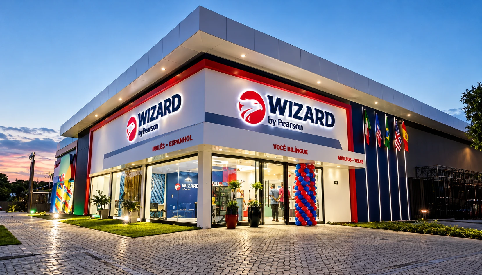 Fachada da Wizard by Pearson